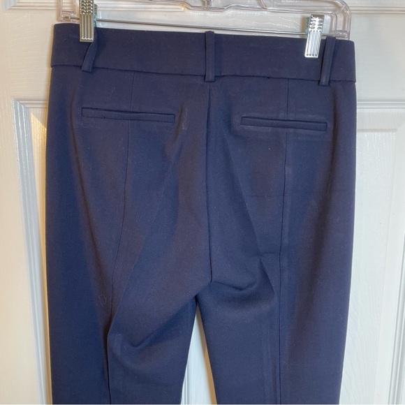 J. Crew Cropped Pants Slim Corpcore Four Seasons Navy Viscose Women’s Size 2 - Picture 4 of 12
